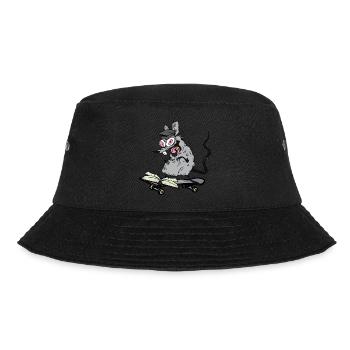 Rat, Scholar, Student, Student, Skater, Skating - Bucket Hat - black - Front - Lela (165cm)