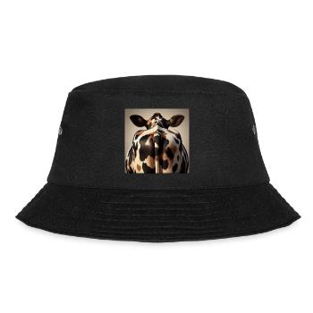 Kuh von hinten - Bucket Hat - Schwarz - Vorne - Lela (165cm)