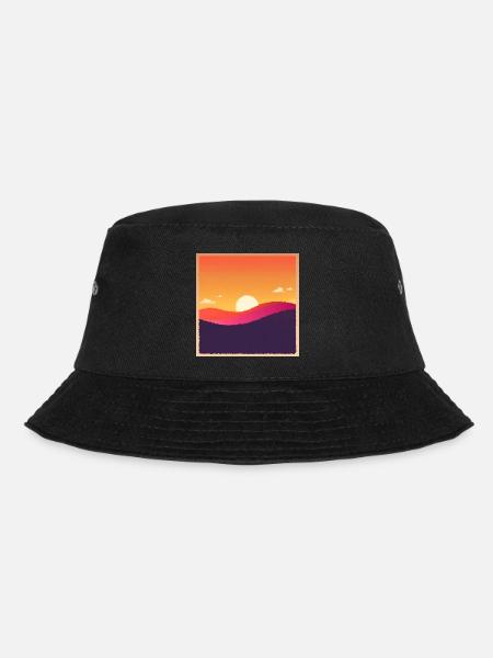 Sonnenunter-Sonnenaufgang - Bucket Hat - Schwarz