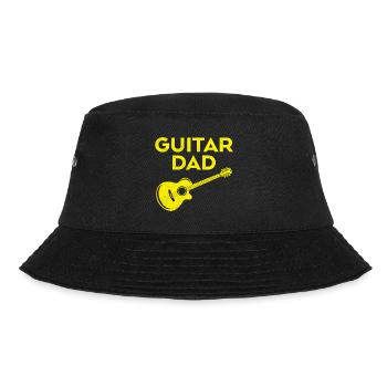 Gitarre Papa Gelb - Bucket Hat - Schwarz - Vorne - Lela (165cm)