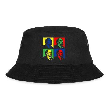 Ikonisches, von der Pop-Art inspiriertes - Bucket Hat - Schwarz - Vorne - Lela (165cm)