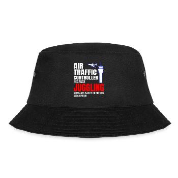 Fluglotse ATC Aviation Humor Flugzeug - Bucket Hat - Schwarz - Vorne - Lela (165cm)