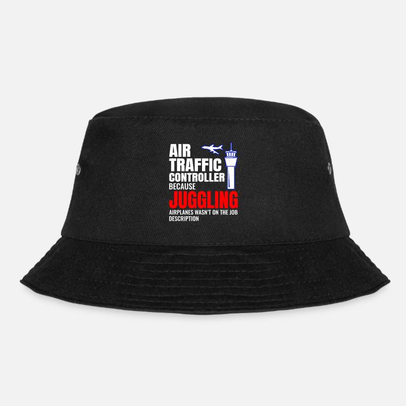 Fluglotse ATC Aviation Humor Flugzeug - Bucket Hat - Schwarz