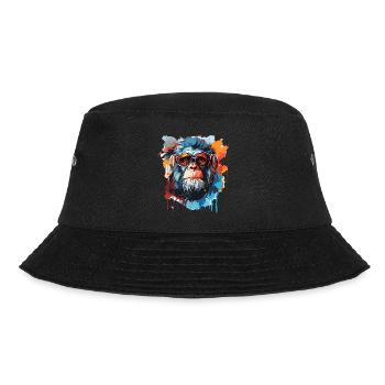 Affenkopf in Cool - Bucket Hat - Schwarz - Vorne - Lela (165cm)