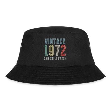 Vintage 1972 - Bucket Hat - Schwarz - Vorne - Lela (165cm)