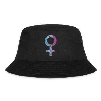 Frauenpower - Bucket Hat - Schwarz - Vorne - Lela (165cm)
