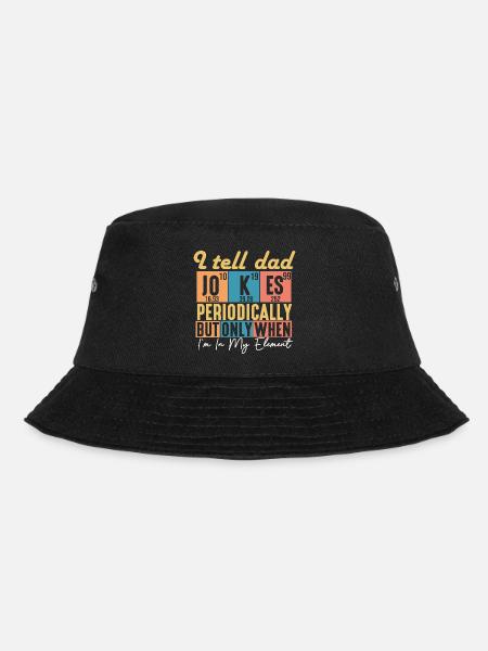 Funny Dad Jokes Periodic Table on Father Day - Bucket Hat - Schwarz