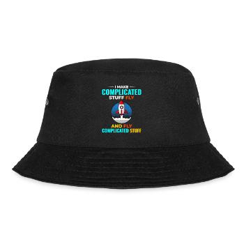 Aerospace Engineer Astronautical Rocket Scientist - Bucket Hat - black - Front - Lela (165cm)