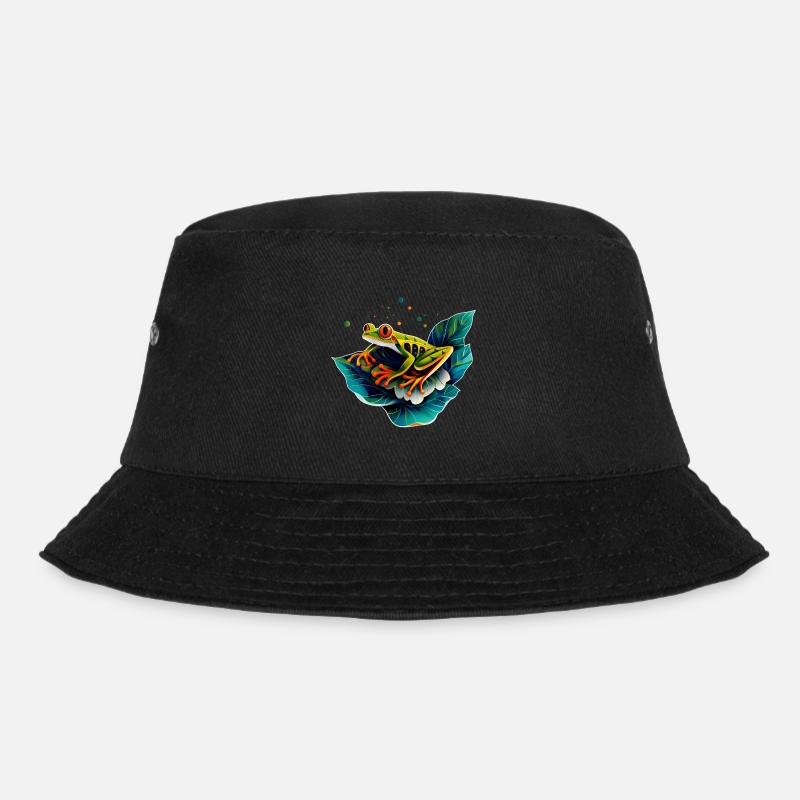 Frosch - Bucket Hat - Schwarz