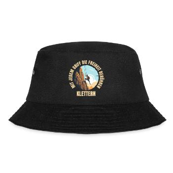 Mit jedem Griff die Freiheit berühren - Bucket Hat - Schwarz - Vorne - Lela (165cm)