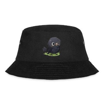Adorable kawaii crow friends for you - Bucket Hat - black - Front - Lela (165cm)