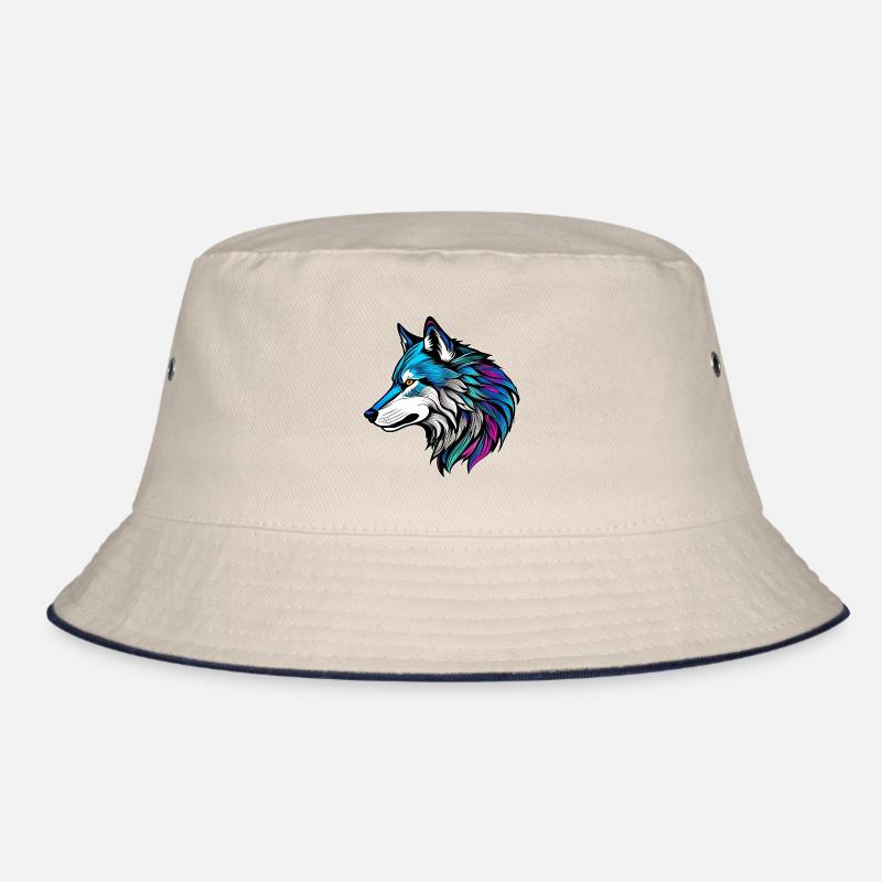 Das schöne Profil eines Wolfes Bucket Hat