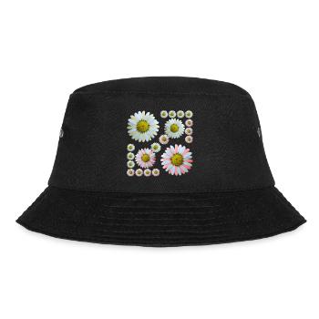 florales Blumenmuster Margeriten Blume Blumenranke - Bucket Hat - Schwarz - Vorne - Lela (165cm)