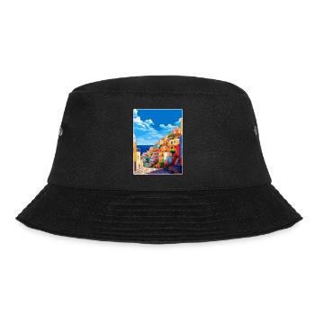 Ponza Italy Vintage Travel Poster WPA Art Souvenir - Bucket Hat - black - Front - Lela (165cm)