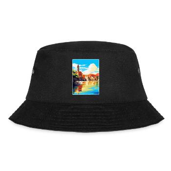 San Sebastian Spain Vintage Travel Poster Souvenir - Bucket Hat - black - Front - Lela (165cm)