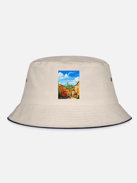 Aix En Provence France Vintage Travel Poster WPA - Bucket Hat - ecru/navy - Front