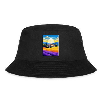 Provence Frankreich Vintage Reiseplakat Souvenir WPA - Bucket Hat - Schwarz - Vorne - Lela (165cm)