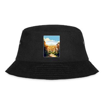 Granada Spanien Vintage Reiseplakat WPA Souvenir - Bucket Hat - Schwarz - Vorne - Lela (165cm)