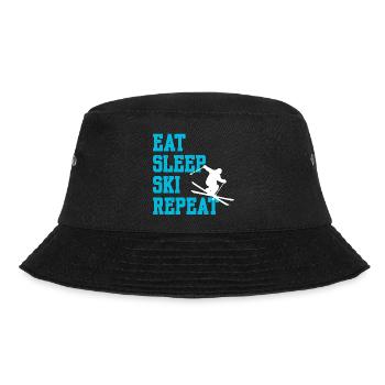 Schifahren Statement Schispringen Wintersport Kalt - Bucket Hat - Schwarz - Vorne - Lela (165cm)