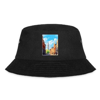 Lille Frankreich Vintage Reiseplakat WPA Souvenir - Bucket Hat - Schwarz - Vorne - Lela (165cm)