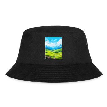Pyrenäen-Nationalpark Frankreich Reiseplakat WPA - Bucket Hat - Schwarz - Vorne - Lela (165cm)