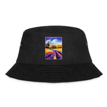 Provence Frankreich Vintage Reiseplakat Souvenir WPA - Bucket Hat - Schwarz - Vorne - Lela (165cm)