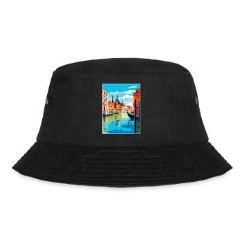 Venice Italy Vintage Travel Poster WPA Souvenir - Bucket Hat - black - Front - Lela (165cm)