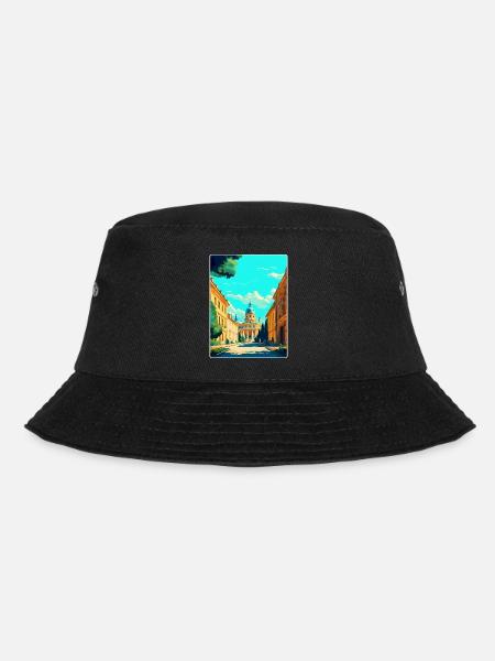 Potsdam Deutschland Vintage Reiseplakat Souvenir WPA - Bucket Hat - Schwarz