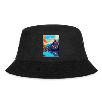 Heidelberg Germany Vintage Travel Poster Souvenir - Bucket Hat - black - Front - Lela (165cm)
