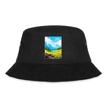 Pyrenäen-Nationalpark Frankreich Reiseplakat WPA - Bucket Hat - Schwarz - Vorne - Lela (165cm)