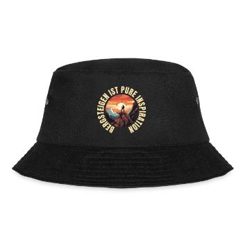 Bergsteigen ist pure Inspiration - Bucket Hat - Schwarz - Vorne - Lela (165cm)