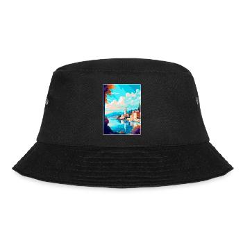 Split Kroatien Vintage Reiseplakat WPA Souvenir - Bucket Hat - Schwarz - Vorne - Lela (165cm)