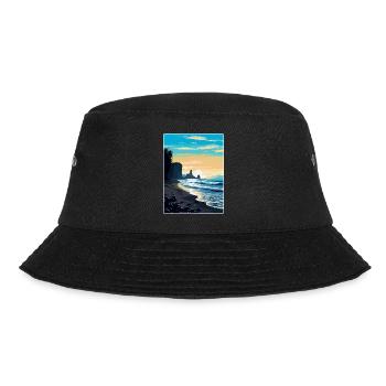 Affiche de voyage vintage Islande de plage de sable noir WPA - Bob - noir - Devant - Lela (165cm)