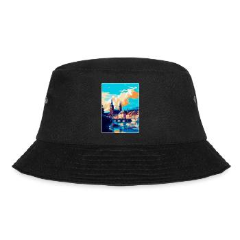 Wurzburg Germany Vintage Travel Poster Souvenir - Bucket Hat - black - Front - Lela (165cm)