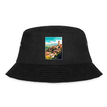 Granada Spanien Vintage Reiseplakat WPA Souvenir - Bucket Hat - Schwarz - Vorne - Lela (165cm)