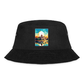 Budapest Ungarn Vintage Reiseplakat Souvenir - Bucket Hat - Schwarz - Vorne - Lela (165cm)