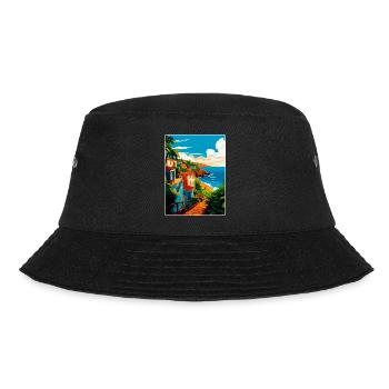 São Miguel Portugal Vintage Travel Poster Souvenir - Bucket Hat - black - Front - Lela (165cm)
