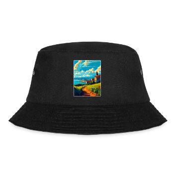 Coruna Spain Vintage Travel Poster WPA Souvenir - Bucket Hat - black - Front - Lela (165cm)