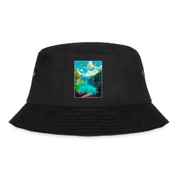 Nationalpark Plitvicer Seen Kroatien Reiseplakat - Bucket Hat - Schwarz - Vorne - Lela (165cm)