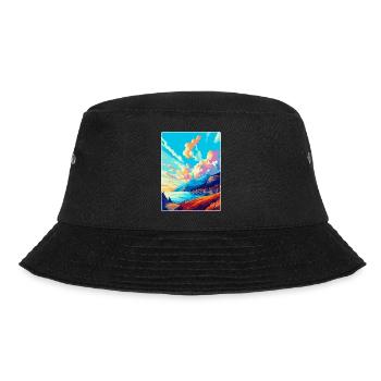 Bergen Norway Vintage Travel Poster WPA Souvenir - Bucket Hat - black - Front - Lela (165cm)