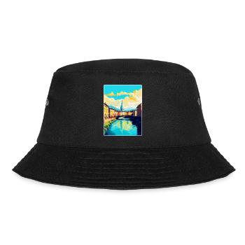Turin Italy Vintage Travel Poster WPA Art Souvenir - Bucket Hat - black - Front - Lela (165cm)