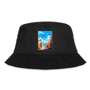 Palma Nova Spain Vintage Travel Poster Souvenir - Bucket Hat - black - Front - Lela (165cm)