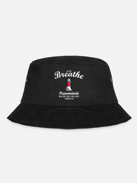 Leuchtturm Peenemünde vor Insel Usedom Deutschland - Bucket Hat - Schwarz