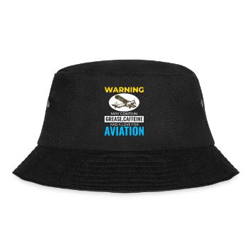 Fluggerätmechaniker Luftfahrttechniker Kaffee Humor - Bucket Hat - Schwarz - Vorne - Lela (165cm)