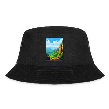 Elbsandsteingebirge Deutschland Reiseplakat WPA - Bucket Hat - Schwarz - Vorne - Lela (165cm)