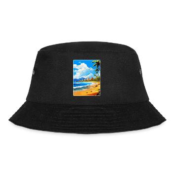 Playa De Las Americas Spain Vintage Travel Poster - Bucket Hat - black - Front - Lela (165cm)