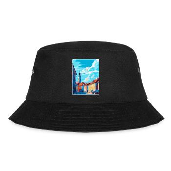 Olsztyn Polen Vintage Reiseplakat Souvenir WPA - Bucket Hat - Schwarz - Vorne - Lela (165cm)