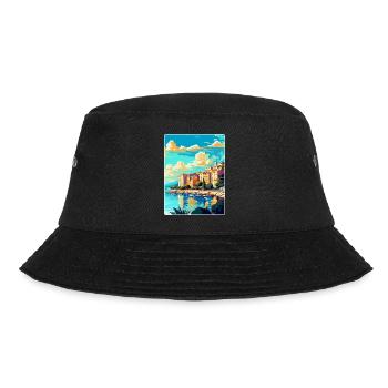 Cannes France Vintage Travel Poster WPA Souvenir - Bucket Hat - black - Front - Lela (165cm)