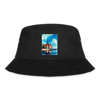 Rostock Germany Vintage Travel Poster Souvenir WPA - Bucket Hat - black - Front - Lela (165cm)