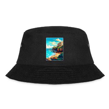 Biarritz France Vintage Travel Poster Souvenir WPA - Bucket Hat - black - Front - Lela (165cm)